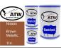 Preview: Nissan, Brown Metallic, 114: 500ml Lackdose + 500ml Klarlack + 250ml Härter - Set, von ATW Autoteile West.
